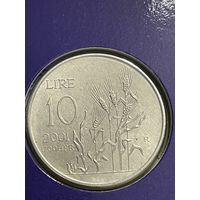 Сан-Марино 10 лир 2001 ( " труд "  / Флора / Тираж 30 тысяч Запайка )