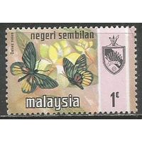 Малайские штаты(Негри Самбилан). Бабочка Делия Нинус. Герб. 1971г. Mi#88.