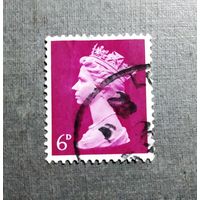 Марка Великобритания 1968 год Королева