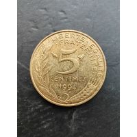 Франция 5 сантимов 1994