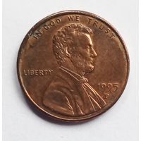 США. 1 цент 1995 г. D