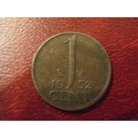 1 цент 1952 год Нидерланды