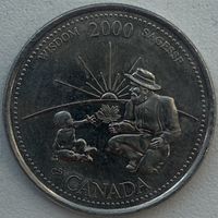 Канада 25 центов 2000 г. Мудрость. Миллениум