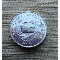 Werty71 Панама 1 сентесимо 2000 Корабль ФАО Кукуруза сентимо цент