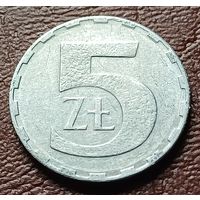 Польша 5 злотых, 1990    ( 2-1-3 )