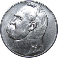 5 злотых 1936 Пилсудский UNC ШТЕМПЕЛЬНЫЙ БЛЕСК ( ВИДЕО С МОНЕТОЙ В ОПИСАНИИ)