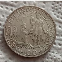 100 крон 1948 Чехословакия 600 лет Карлову университету