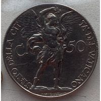 Ватикан 50 чентезимо 1939 г.
