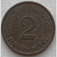 Германия 2 пфеннига 1962 г. J