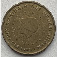 Нидерланды 20 евроцентов 2001 г.