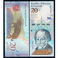 Венесуэла 20 боливара 2018 год, UNC