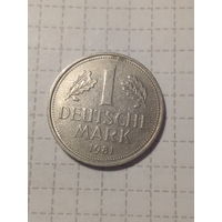 1 марка ФРГ 1981 год  F
