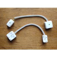 Контактные коробки соединенные проводом в оплётке 20см, 2 штуки с 1 рубля