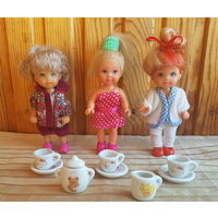Куколки с посудкой (лот)