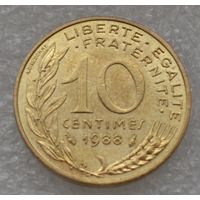 Франция, 10 сантимов 1988 г.