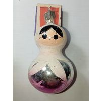 Игрушка на ёлку , Снегурочка - неволяшка,  винтаж , стекло , СССР . С 10 рублей