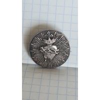С 1 рубля ! Серебренный Знак награда клейма католический .