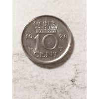 Нидерланды 10 центов 1978