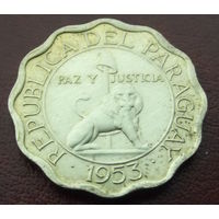 Парагвай. 15 сентимос 1953