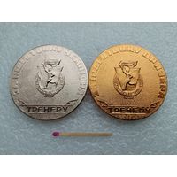 Медали настольные. Тренеру. За подготовку Чемпиона, Призёра. Спартакиада УССР, 1971. цена за 1 шт.