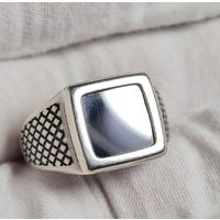 С РУБЛЯ! много лотов, Перстень печатка, серебро 925 #2