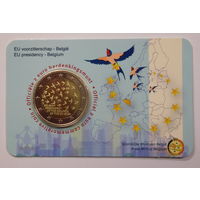 Бельгия 2 евро 2024 Председательство в ЕС коинкарта