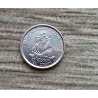 Werty71 Карибские острова 10 центов 2009 Елизавета 2 Карибы Корабль