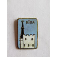 Значок. Знак. Тяжелый фрачник. "Рига". "Riga". СССР. м