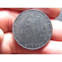 Ватикан. 100 лир.1957. С 20 копеек. Распродажа коллекции. Смотрите другие лоты.