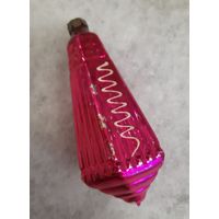 Игрушка ёлочная Колокольчик Зигзаг, стекло. СССР