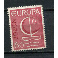 Норвегия - 1966 - Европа (C.E.P.T.) - Корабль 60 О - [Mi.547] - 1 марка. Гашеная.  (Лот 33HE)-T41P2