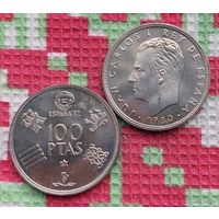 Испании 100 птас 1980 года, UNC. Чемпионат Мира по футболу 1982 года. Хуан Карлос. Предложи свою цену или обмен!