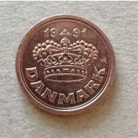 Дания 25 эре, 1991 г., KM# 868  ю