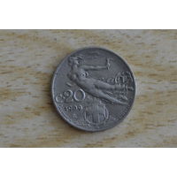 Италия 20 чентезимо 1909 с 1 руб