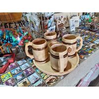 Набор пивной из дерева. Ясень