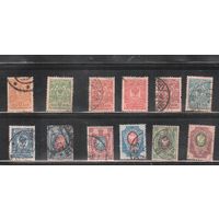 Россия-1908 (Заг.94-108) гаш.,   19-й выпуск, Царская Россия, 12 марок