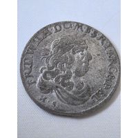 6 грошей 1680 год. Пруссия, Фридрих Вильгельм I Бранденбургский.