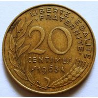 20 сантимов 1963 Франция
