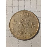 5 франков Бельгия 1966 год