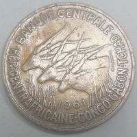 8.10 центральная Африка 50 франков 1961