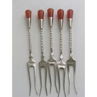 Вилочки СССР с янтарем