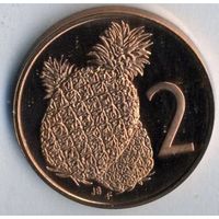 Острова Кука 2 цента, 1976 UNC