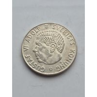 1 крона 1967 года Швеция. Серебро 400. Монета не чищена. 45411