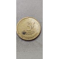 Бельгия 5 франк 1986
