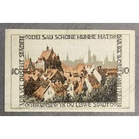 Нотгельд 10 пфеннигов 1921 год. Брауншвейг. Веймарская республика