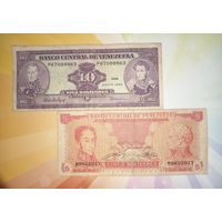 Венесуэла 5 и 10 боливар 1989 и 1995гг.