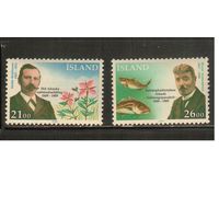 Исландия-1989(Мих.710-711) , ** , Морская Фауна, Рыбы, Личности (полная серия)