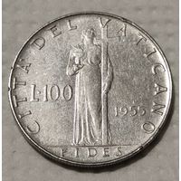 Ватикан 100 лир, 1955 (14-1-3)