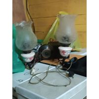 Бра двух рожковая советская настенная хрусталь винтаж СССР