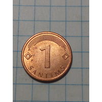 1 сантим Латвия 2008 год